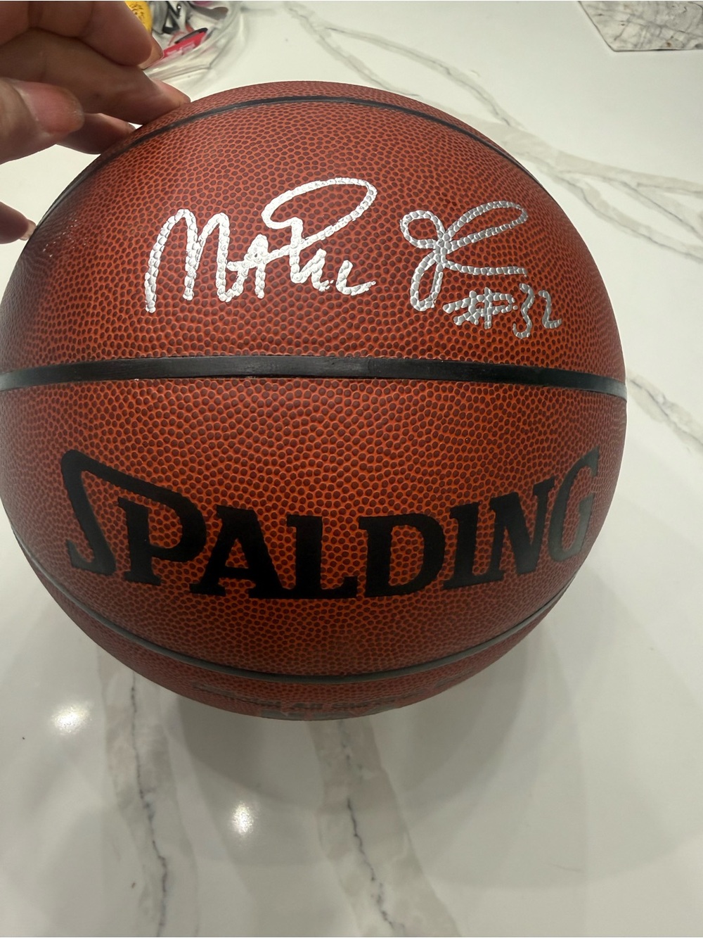 Magic Johnson of NBA Lakers autographed basketball
